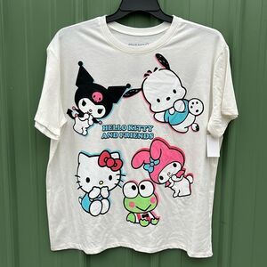 Women’s Hello Soft Kitty & Friends Graphic Short Sleeve T-Shirt Size XL